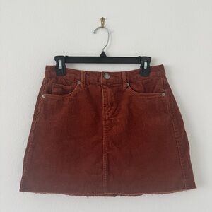 Blank NYC Brown Corduroy Mini Skirt
